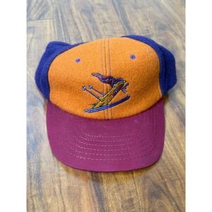 Bula Ski Baseball Cap Mens Purple Yellow Wool Snapback Made in USA Vintage
